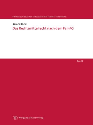 cover image of Das Rechtsmittelrecht nach dem FamFG